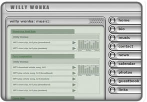 Web hosting screen shot