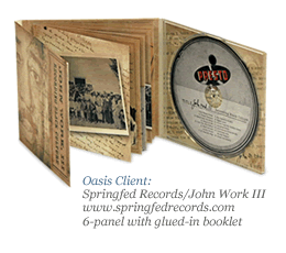 6-Panel Digipak with glued-in booklet
