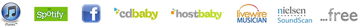 iTunes, HostBaby, CD Baby, Super D, OasisSampler Radio Promotion program iTunes, HostBaby, CD Baby, OasisSampler Radio Promotion program