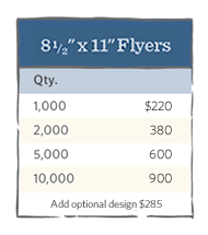 8.5 x 11 Flyers