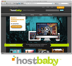 Get your own website for FREE with HostBaby Music website design